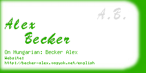 alex becker business card